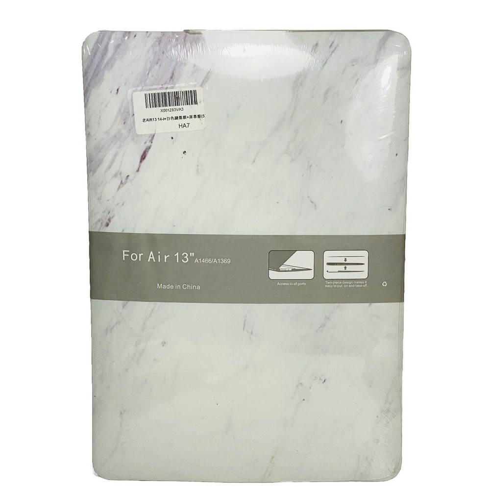 MacBook Air 13” Hardshell Case Marble W/matching Keyboard Cover A1466/A1369 NEW
